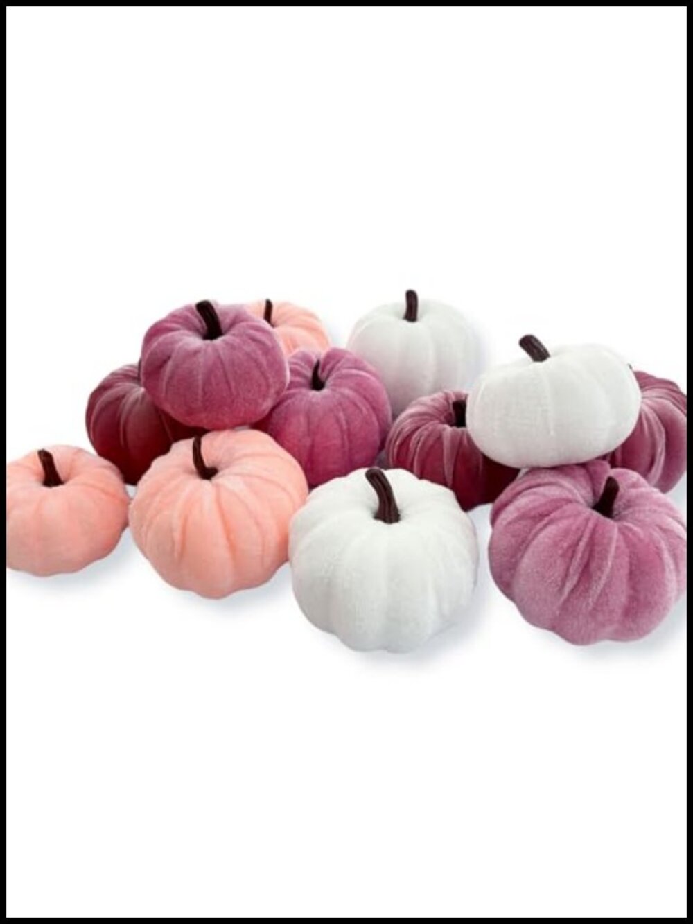 12PCS Velvet Foam Pumpkins Fall Thanksgiving Halloween Decor